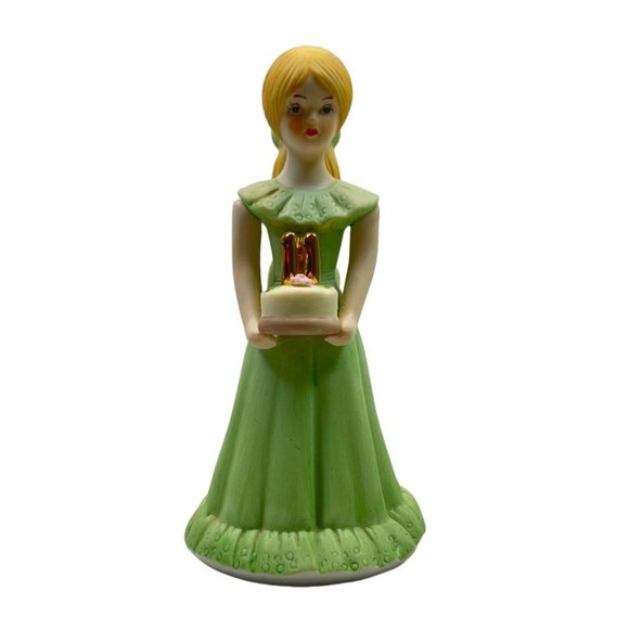 Growing Up Birthday Girls Age 11 Porcelain Blonde Figurine 1981 Enesco - Picture 7 of 8